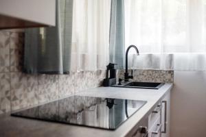 Kuchyňa alebo kuchynka v ubytovaní Csendeskert Wellness Apartments - Garden, grill, chill