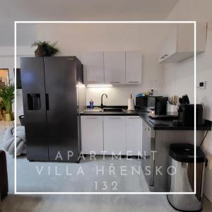 Dapur atau dapur kecil di Apartment Villa Hřensko 132