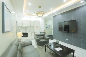 พื้นที่นั่งเล่นของ Accra Luxury Apartments @ Silicon Square