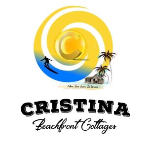 a logo for a surfboard restaurant collective at CRISTINA Beachfront Cottages in San Juan
