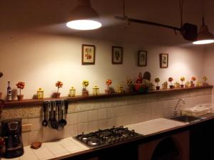 Dapur atau dapur kecil di Casa Azul Barichara