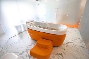 Koupelna v ubytování Mineral SPA Draugystė
