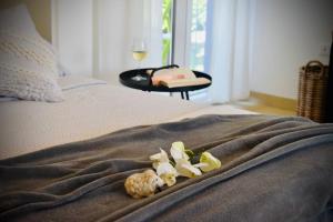Posteľ alebo postele v izbe v ubytovaní Studio apartment Stazion with free parking