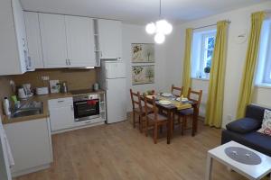 Kuchyň nebo kuchyňský kout v ubytování Apartmán v Bételu