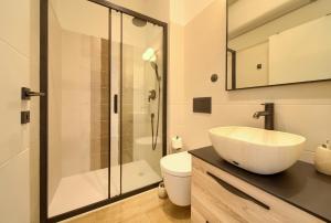 Koupelna v ubytování Apartman Placa