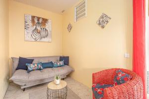 Istumisnurk majutusasutuses Appartement La Source -Calme avec belle vue mer