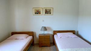Postel nebo postele na pokoji v ubytování Palm Villa