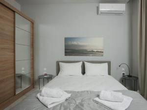 Posteľ alebo postele v izbe v ubytovaní Sweet Harmony ! 70m from Rapsani Beach !