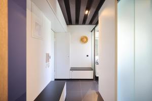 Postel nebo postele na pokoji v ubytování Apartment F