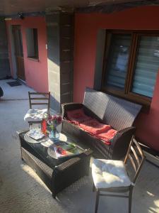 A seating area at Útulný pokoj v soukromí