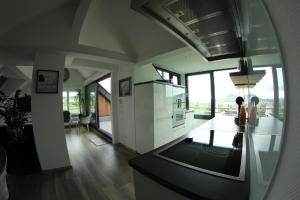 TV a/nebo společenská místnost v ubytování Apartments Metzingen Panoramablick