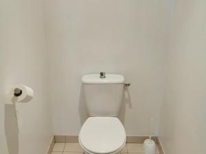 ジョジエにあるDuplex T3 avec terrasse, parking et WiFi à Jausiers - FR-1-165B-5のバスルーム(白いトイレ、トイレットペーパー付) +4枚の写真