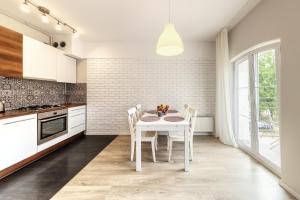 Kuchnia lub aneks kuchenny w obiekcie Shum Jeziora Apartament nr 7