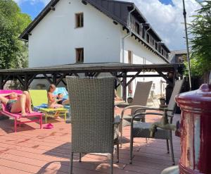 Patio nebo venkovní prostory v ubytování Penzion Alfa