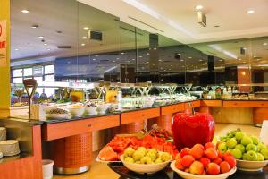 a buffet of fruits and vegetables in a restaurant at THE SIGN Şile Hotel & Spa in Istanbul
