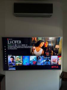 TV a/nebo společenská místnost v ubytování Romantic apartments