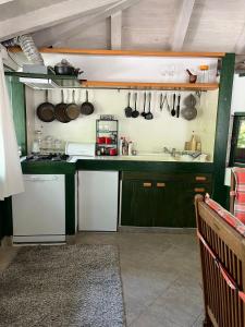 Kuchyň nebo kuchyňský kout v ubytování Romantic apartments