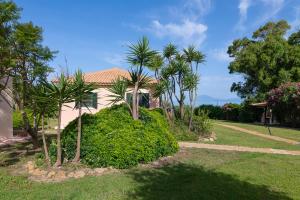 A garden outside Analipsi Beach Front Villas - Happy Rentals