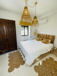 Säng eller sängar i ett rum på Casa Fortaleza Ocean View