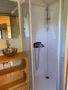 tiny house du poulloguer的一间浴室