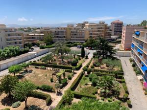 an aerial view of a garden in a city at L'appart Fréjus plage in Fréjus