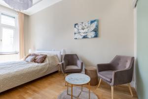 Posteľ alebo postele v izbe v ubytovaní Designer Luxury Home in The Jewish Quarter