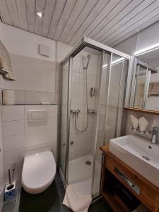 Koupelna v ubytování Hotel Astoria