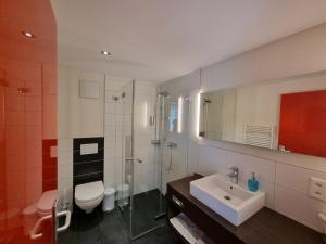 Koupelna v ubytování Hotel Astoria