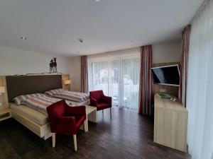TV a/nebo společenská místnost v ubytování Hotel Astoria