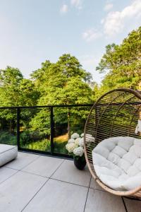 Balkón alebo terasa v ubytovaní Apartament nad jeziorem Drwęckim Turystyczna # 17