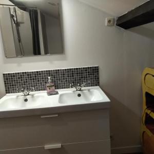 Koupelna v ubytování Espace Beléverte Bussière 1 Tamaris appartement meublé de 2 chambres