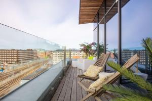 Svalir eða verönd á Radisson Blu Hotel Uppsala