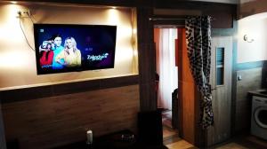 Televízia a/alebo spoločenská miestnosť v ubytovaní Art Apartments