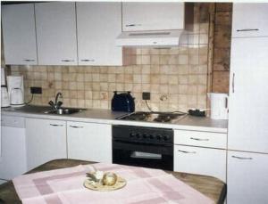 Kuchyňa alebo kuchynka v ubytovaní Hütte - Ferienhaus Bischoferhütte für 2-10 Personen