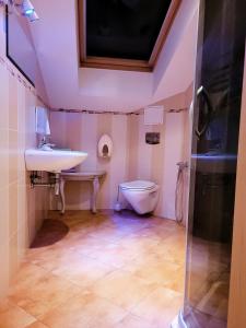 Koupelna v ubytování Nakvynė pas Romą