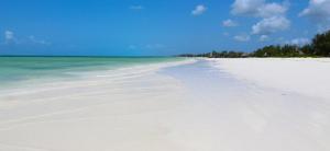 a view of a beach with the water and sky at SawaSawa Lodge Paje in Paje