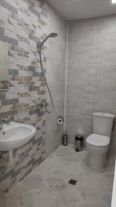 a bathroom with a toilet and a sink at Къща за гости Снежа/ Guest house Snezha in Obzor +34 photos