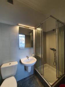 Koupelna v ubytování Hotel Miramar
