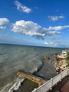 a view of the ocean from a pier at Pete's Lakefront Motel, LLC in Geneva
