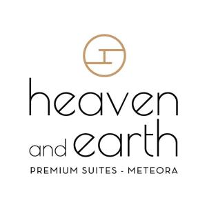 un logo pour le renouveau et la terre dans l'établissement Meteora Heaven and Earth Kastraki premium suites - Adults Friendly, à Kalambaka