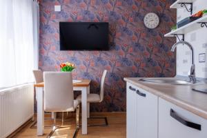 Kuchyň nebo kuchyňský kout v ubytování Apartmani Nina