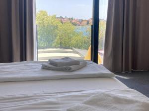 Postel nebo postele na pokoji v ubytování Hotel Millenium deluxe