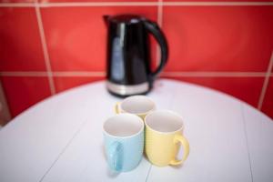 Příslušenství pro přípravu čaje a kávy v ubytování Studio apartmani Rafailovici