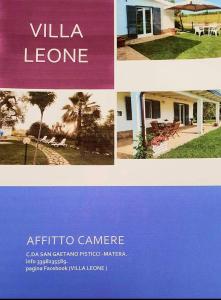 uma colagem de fotos de uma casa de villa em Villa Leone em Pisticci