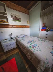 Кровать или кровати в номере Sítio Refúgio Verde
