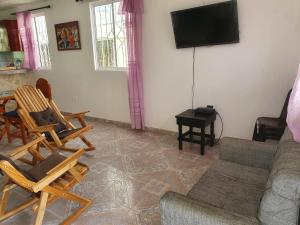 En TV eller et underholdningssystem på Casa de descanso Cartagena-Turbaco