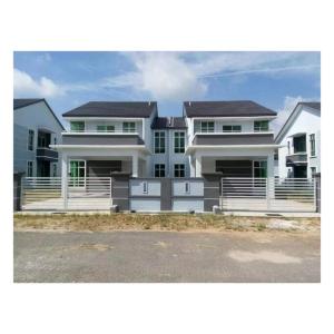 a large white house with a gate in front of it at 13StayCation Islamic Homestay in Melaka