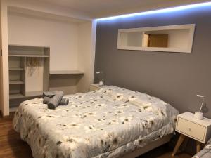 Cama ou camas em um quarto em Andorra Sur