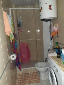 Koupelna v ubytování Lucic apartment Rafailovici