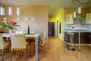 Kuchyň nebo kuchyňský kout v ubytování Apartment Sugar